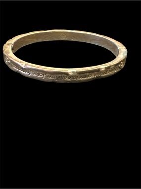 Brighton Gold-Tone Engraved Hinged Bangle Bracelet
